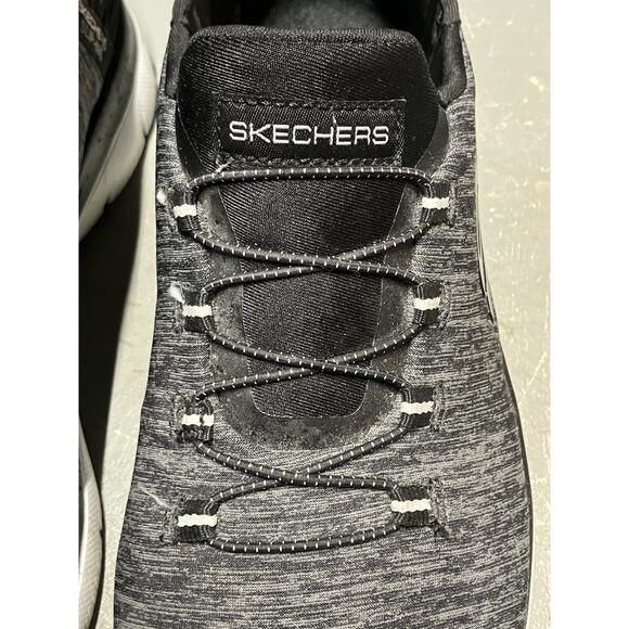 Skechers Tennis Shoes Woman’s Sz 7 Gray Slip-Ins Air Cooled Memory Foam Comfort - Picture 2 of 10